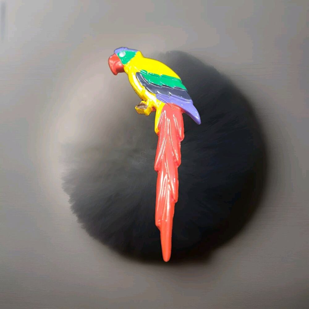 Large Colorful Parrot Macaw Brooch Pin 5inches Long